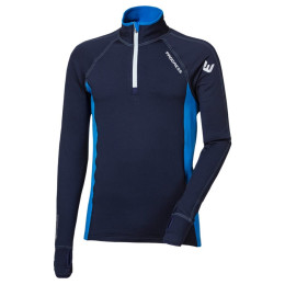 Sudadera funcional de hombre Progress TOREZ ZIP azul oscuro tm.modrá/modrá