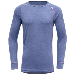Camiseta para niños Devold Breeze Junior Shirt azul Bluebell Melange