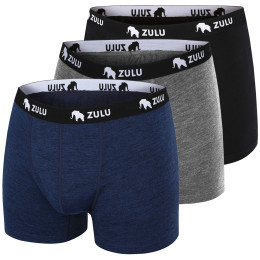 Calzoncillos bóxer para hombre Zulu Merino 160 4in 3-pack