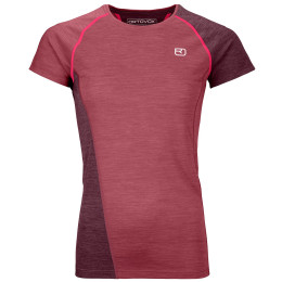 Camiseta de mujer Ortovox 120 Cool Tec Fast Upward Ts W 2023 rojo DarkBloodBlend