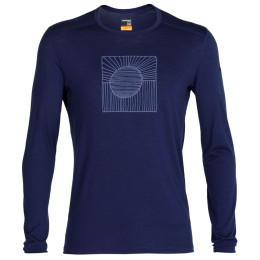 Camiseta de hombre Icebreaker 200 Oasis Ls Crewe Solar azul oscuro RoyalNavy