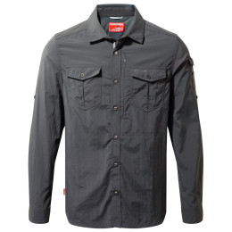 Camisa de hombre Craghoppers NL Adv LS Shirt gris Black Pepper