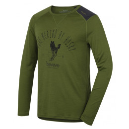 Camiseta funcional de hombre Husky Merino 100 dl. rukáv Sheep verde Green