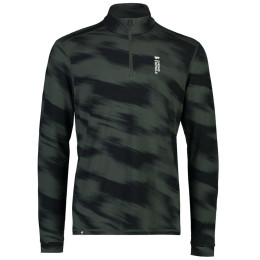 Camiseta funcional de hombre Mons Royale Cascade Merino Flex 200 1/4 Zip Rosin Motion negro/gris RosinMotion