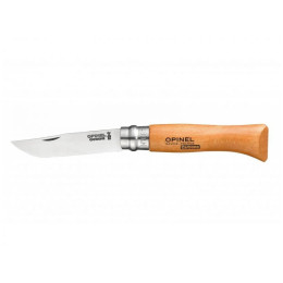 Navaja Opinel N°08 Carbon Viroblock, blister naturales