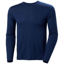 Camiseta funcional de hombre Helly Hansen Hh Merino Crew azul Ocean