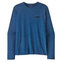 Camiseta de hombre Patagonia M's L/S Cap Cool Daily Graphic Shirt azul '73 Skyline: Clement Blue X-Dye