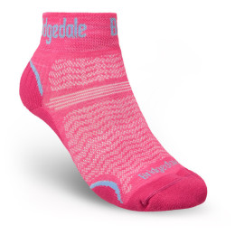 Calcetines de mujer Bridgedale Hike Ultralight Performance Ankle rosa Pink