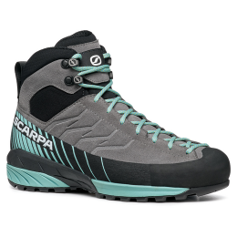 Calzado de senderismo para mujer Scarpa Mescalito Mid GTX WMN azul/gris Midgray-Aqua