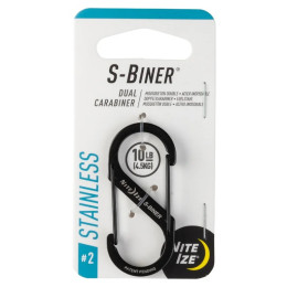 Mosquetón auxiliar Nite Ize S-Biner Stainless Steel #2 negro Černá