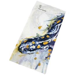 Cuello multiuso High Tail Designs Hiking Gaiter Spotted Salamander blanco/azul Spotted Salamander