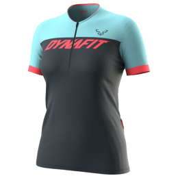 Maillot de ciclismo para mujer Dynafit Ride Light 1/2 Zip SS Tee W azul/negro blueberry MARINE BLUE/8050