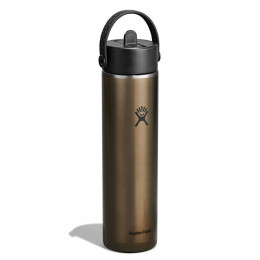 Termo Hydro Flask 24 Oz Lightweight Wide Flex Straw Cap marrón OBSIDIAN