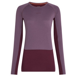 Camiseta funcional de mujer Icebreaker W Mer 200 ZoneKnit LS Crewe violeta Dkber/Greplu/Cb