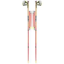 Bastones de carrera de senderos Leki Micro Trail Pro (2019) rojo NeonredDarkedGreyWhiteNeonyellow