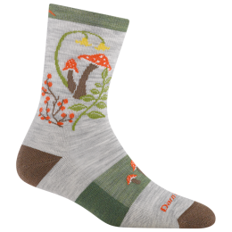 Calcetines de mujer Darn Tough Mellow Mushrooms Micro Crew Lightweight With Cushion gris ash
