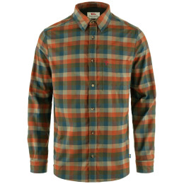 Camisa de hombre Fjällräven Lappland Stretch Flannel Shirt M verde/marrón Laurel Green-Autumn Leaf