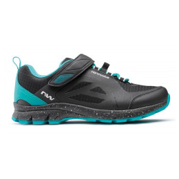Zapatillas de ciclismo para mujer Northwave Escape Evo Wmn negro/turquesa Black/Turquoise