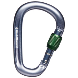 Mosquetón Black Diamond Pearlock Screwgate gris gray