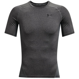 Camiseta funcional de hombre Under Armour HG Armour Comp SS gris oscuro CarbonHeather/Black