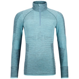Camiseta funcional de mujer Ortovox W's 230 Competition Zip Neck azul IceWaterfall