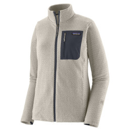Sudadera funcional de mujer Patagonia W's R1 Air Jkt blanco Birch White