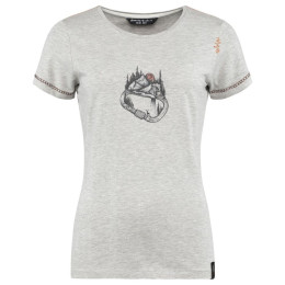 Camiseta funcional de mujer Chillaz Saile Carabiner Forest gris claro Grey Melange