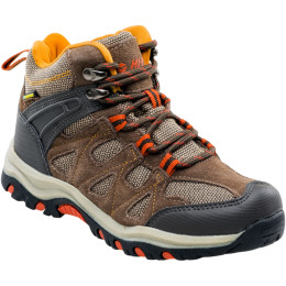 Calzado para niños Hi-Tec Kaori Mid WP Jr marrón Brown/DarkBrown/Orange