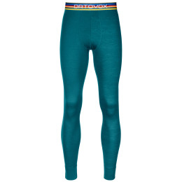 Calzoncillos de hombre Ortovox 185 Rock'N'Wool Long Pants verde PacificGreen
