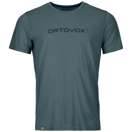 Camiseta funcional de hombre Ortovox 150 Cool Brand Ts M gris/negro Dark Arctic Grey