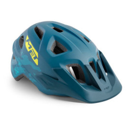 Casco de ciclismo para niños MET Eldar Camo Petrol azul