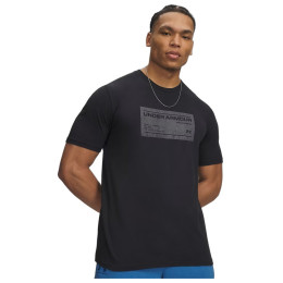 Camiseta de hombre Under Armour UA M Box WM Label SS negro Black