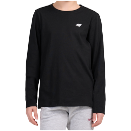 Camiseta para niños 4F Longsleeve F654 Deep Black negro Deep Black