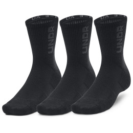 Juego de calcetines Under Armour 3-Maker 3pk Mid-Crew negro Black / Black / Pitch Gray