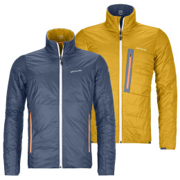 Chaqueta de hombre Ortovox Swisswool Piz Boval Jacket M azul/amarillo NightBlue