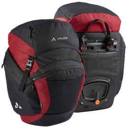 Alforja para bicicleta Vaude OnTour Back negro/rojo black/carmine