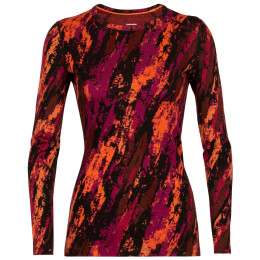 Camiseta funcional de mujer Icebreaker 250 Vertex LS Crewe Sedimentary rojo/negro cherry/flash/black/j
