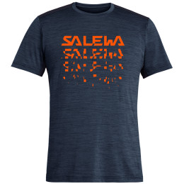 Camiseta de hombre Salewa Puez Hybrid 2 Dry M S/S Tee azul oscuro PremiumNavyMelange