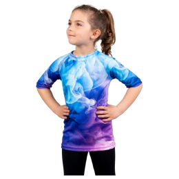 Camiseta funcional para niños Drexiss All Mist Violet Coolmax azul/violeta