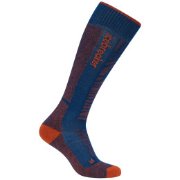 Calcetines de hombre Icebreaker Men Merino Blend Ski+ Medium OTC Mountain Contour azul/naranja Atla/Agat/Fervi