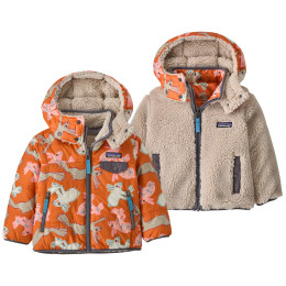 Chaqueta para niños Patagonia Baby Reversible Tribbles Hoody - BNLM naranja/beige Bunny Life: Marigold