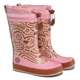Botas de agua para niños Affenzahn Rainboot Vegan Puddly Deer rosa Deer