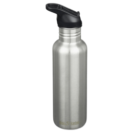 Botella de acero inoxidable Klean Kanteen Classic 27oz (w/Flip Seal Sport) plata Brushed Stainless