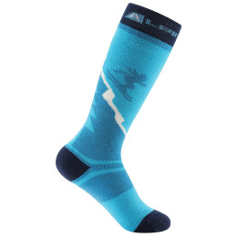 Calcetines para niños Alpine Pro Skyro Blue azul MODRÁ