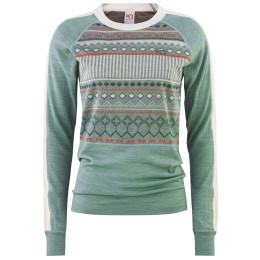 Camiseta de mujer Kari Traa Tuva Longsleeve verde/gris Sage