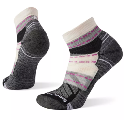 Calcetines de mujer Smartwool Hike Light Cushion Margarita Ankle Socks gris/blanco moonbeam