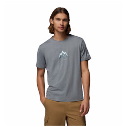 Camiseta de hombre Columbia Parsons Point™ SS Graphic Tee gris City Grey Heather, Pointed Peaks