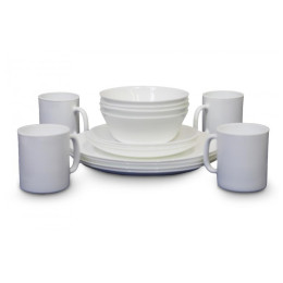 Vajilla Vango Opal 16 Piece Dining Set blanco white