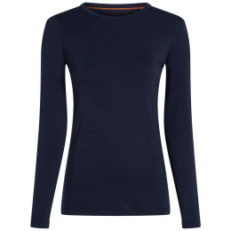 Camiseta funcional de mujer Icebreaker Women Merino Blend Core Midweight LS Crewe azul oscuro Midnight Navy