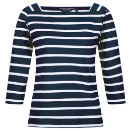 Camiseta de mujer Regatta Polexia azul oscuro Navy/WhitStr
